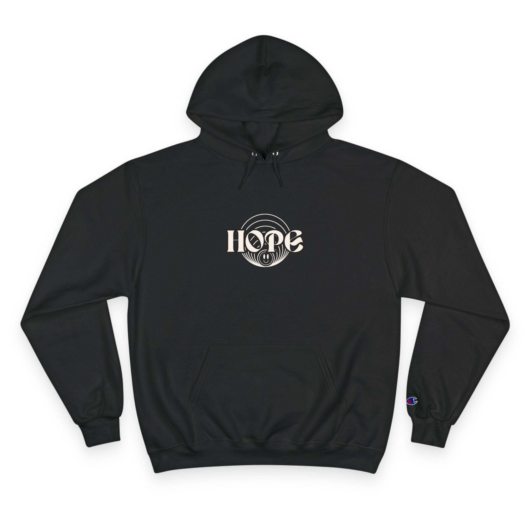 Hope Graphic Hoodie — Retro Circle "HOPE" Design, Inspirational Pullover