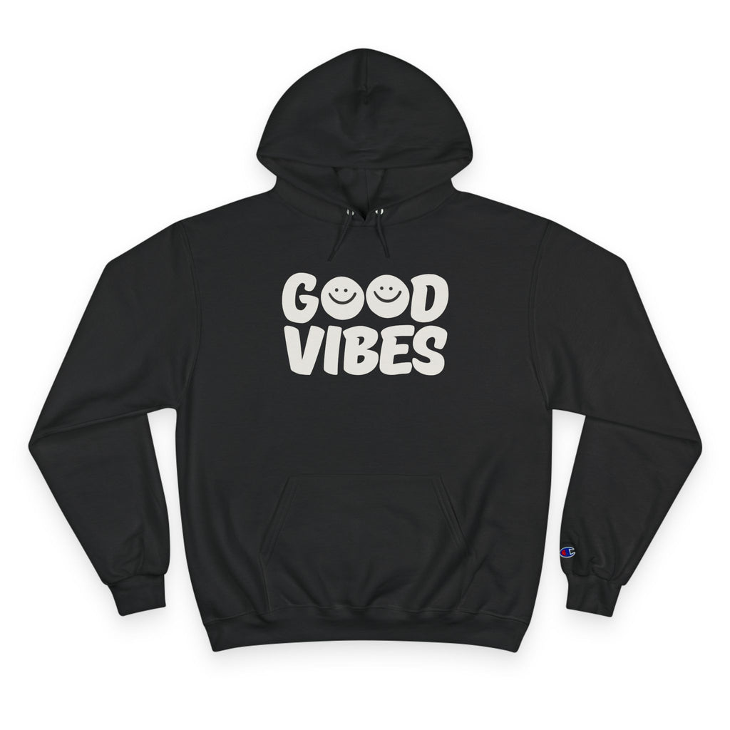Good Vibes Hoodie — Retro Smiley Happy Graphic Pullover