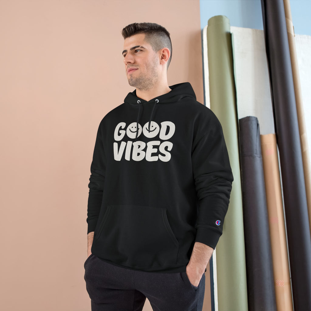 Good Vibes Hoodie — Retro Smiley Happy Graphic Pullover
